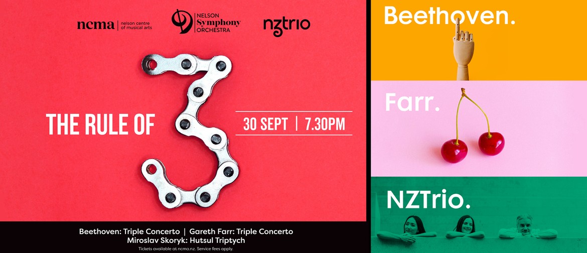 Nelson Symphony Orchestra and NZTrio presents 'Rule of 3'