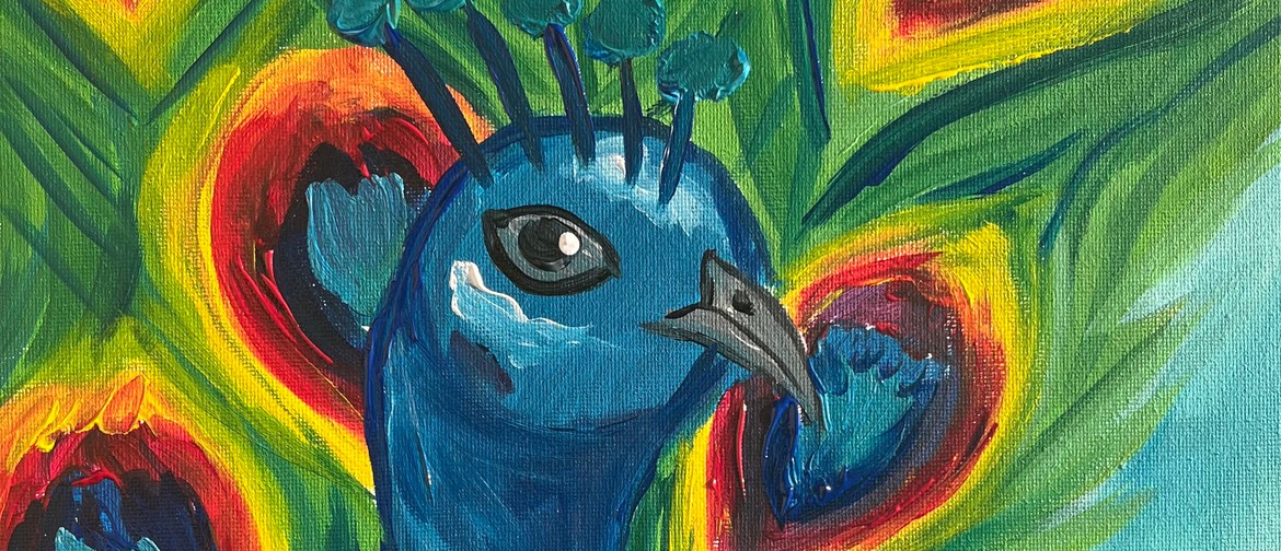 Auckland Paint and Wine Night - Pretty Peacock: CANCELLED