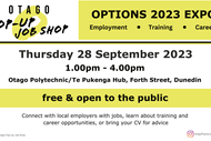 Options 2023 - Otago Pop Up Job Shop Jobs Expo