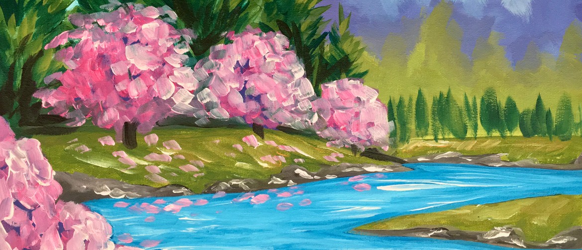 Taupo Paint & Wine Night: A Spring Walk (Bob Ross Inspired)