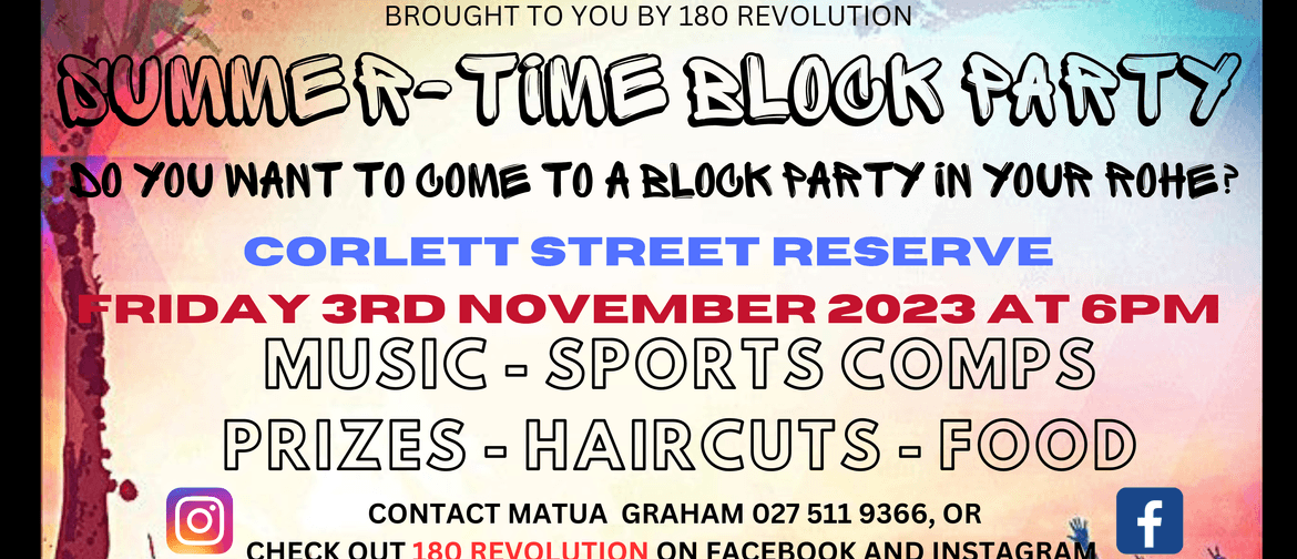 Summer-time Block Party: POSTPONED Summer-time Block Party: POSTPONED