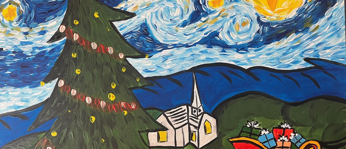 Timaru Paint and Wine Night - A Starry Christmas Night