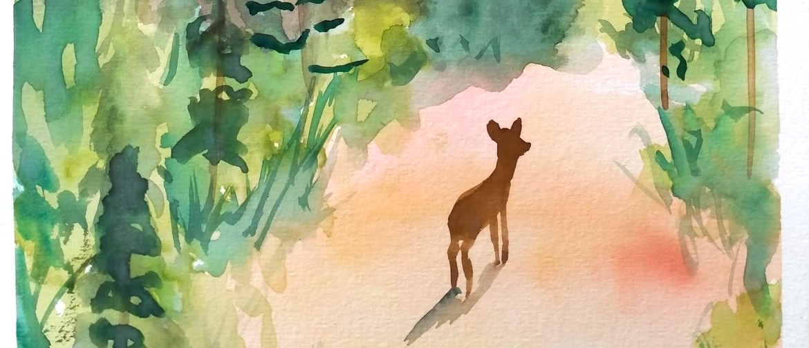 Whangarei Watercolour and Wine Night - Oh Deer!: CANCELLED