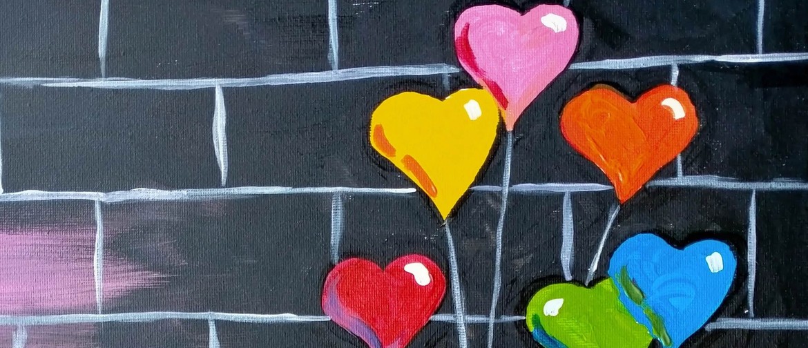Christchurch Paint and Wine Night - Banksy Heart Balloons: CANCELLED