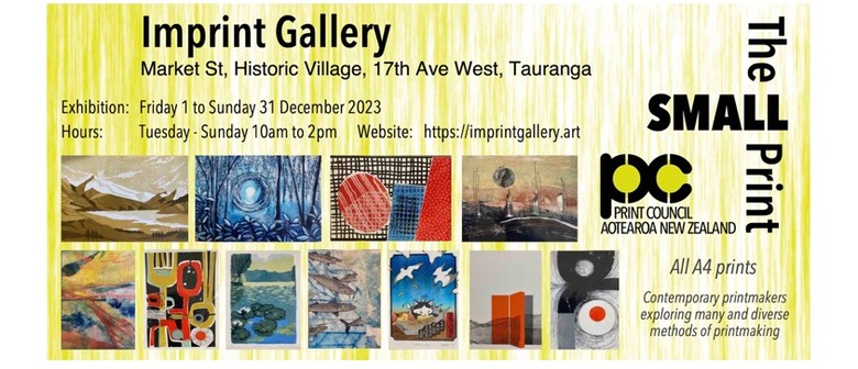 PCANZ Small Print Exhibition Series 2023 - Tauranga