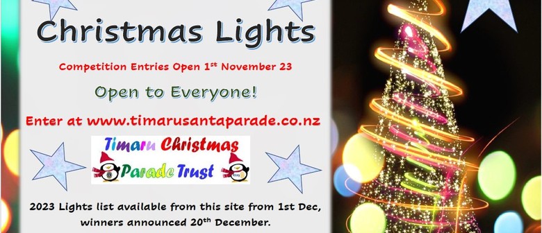 Timaru Sparkle & Shine Xmas Lights List & Competition