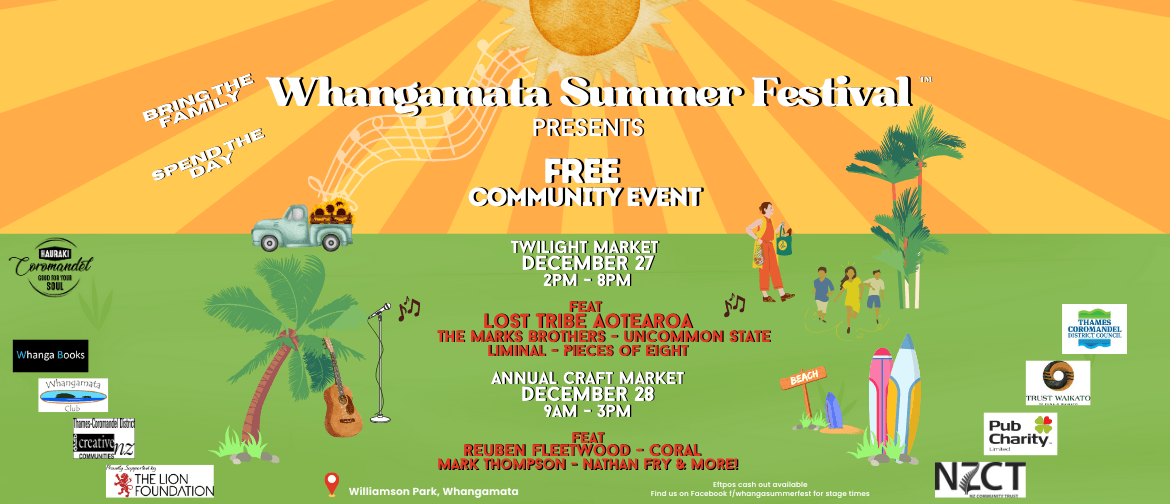 Whangamata Summer Festival Annual Craft Market Day