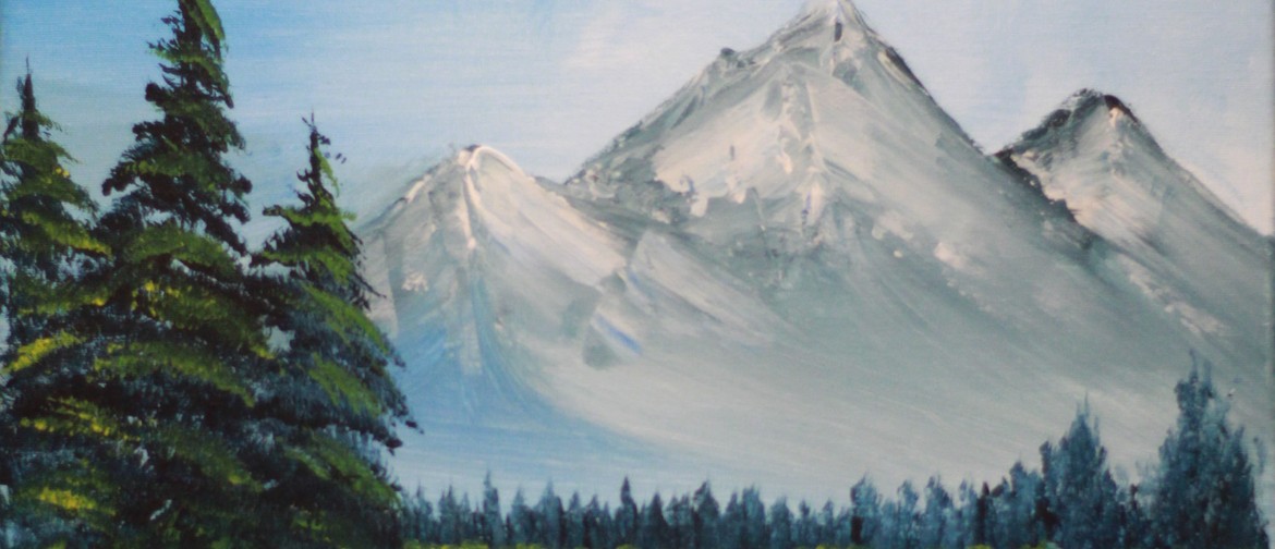 Paint & Chill Sat Arvo - Bob Ross Snowy Mountains