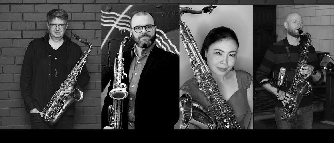 Niels Bijl (soprano saxophone), Simon Brew (tenor saxophone), Tomomi Johnston (alto saxophone), Michael Jamieson (baritone saxophone)
