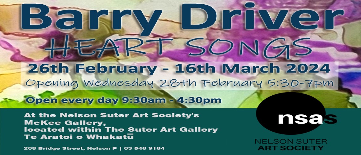 Barry Driver "Heart Songs" exhibition flyer
