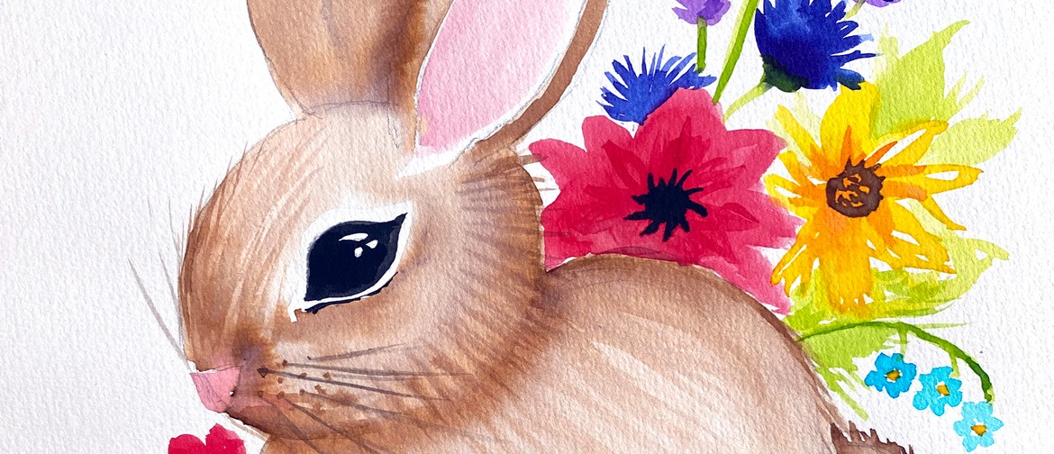 Watercolour and Wine Night in Wellington- Bunny Blooms