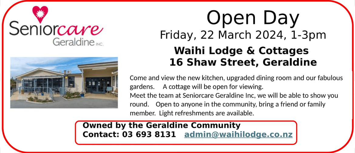 Seniorcare Geraldine Inc - Open Day