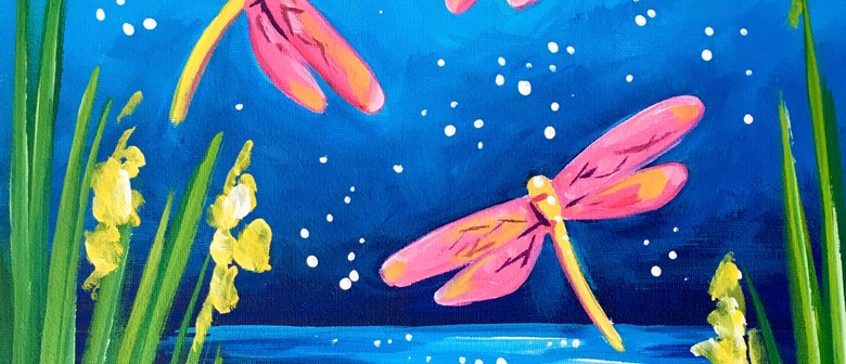 Paint and Wine Night in Gisborne - Magical Dragonflies