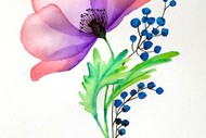 Image for event: Watercolour and Wine Night in Cambridge - Botanical Flowers