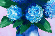 Image for event: Paint and Wine Night in Taupō - Hydrangea Vase