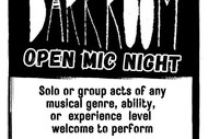 Image for event: Darkroom Open Mic Night - May 1st