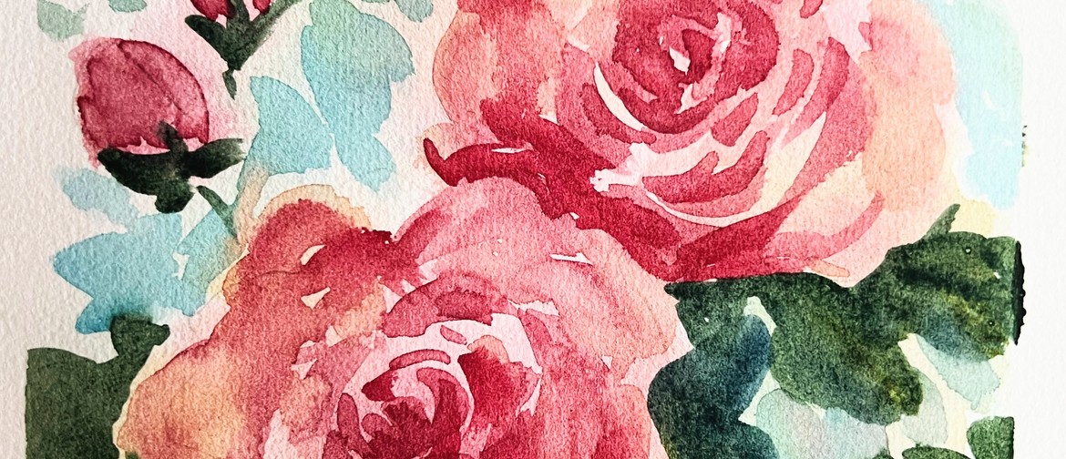 Wine and Watercolour - Roses