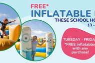 Image for event: Inflatable Pass With Any Purchase In School Holidays!