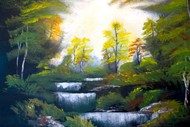 Image for event: Paint and Wine Night in Nelson - Bob Ross Autumn Forest