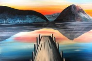 Image for event: Paint and Wine Night in Whakatāne - Sunset at the Wharf