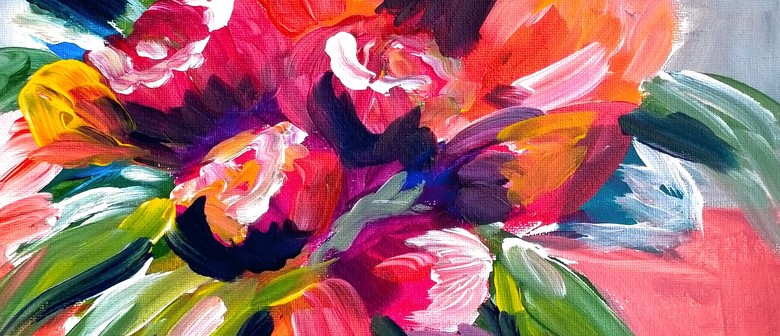 Paint and Wine Night in Gisborne - Abstract Flowers