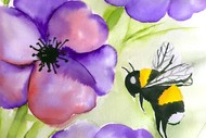 Image for event: Watercolour & Wine Night in Palmy - Bumble Bee with Flowers