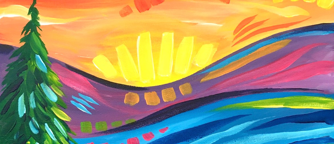 Paint and Wine Night in Nelson Abstract Landscape Nelson Eventfinda