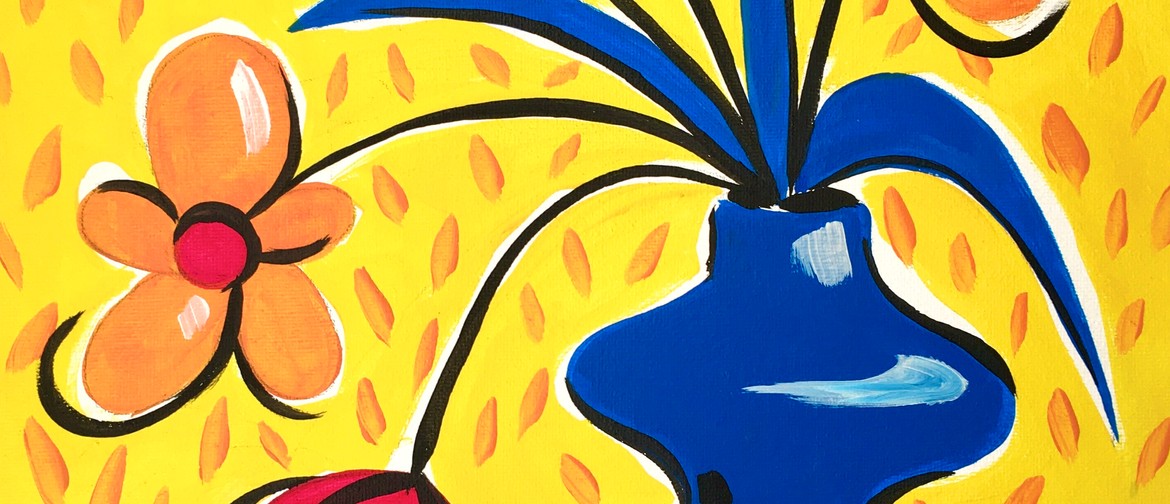 Pop Art Paint & Wine Night in Palmy - POP Flowers In A Vase
