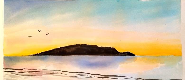 Watercolour Paint and Wine Night in Kapiti - Kapiti Sunset