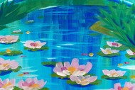 Paint and Wine Night in Kapiti - Water Lilies