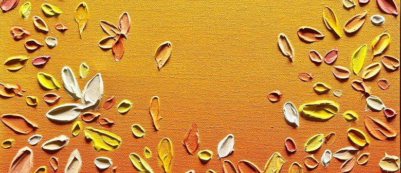 Textured Paint Art & Wine Night in Hamilton - Sunset Petals Textured Paint Art & Wine Night in Hamilton - Sunset Petals