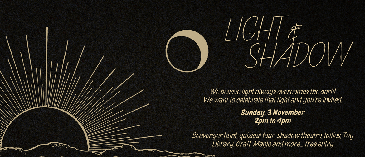 Shadow and Light: The Storyteller - Free Halloween Event Event Post with shadowing light from sun and moon