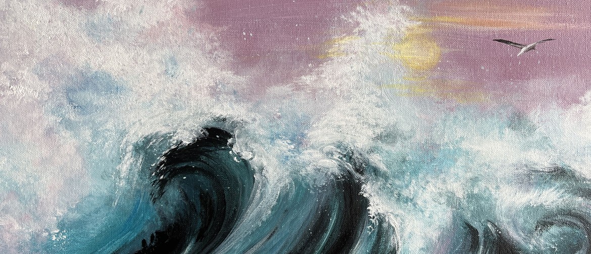 Sip & Paint Sat Arvo Sunset Waves Auckland Eventfinda