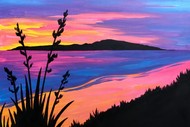 Paint and Wine Night in Kapiti - Sunset at the Beach