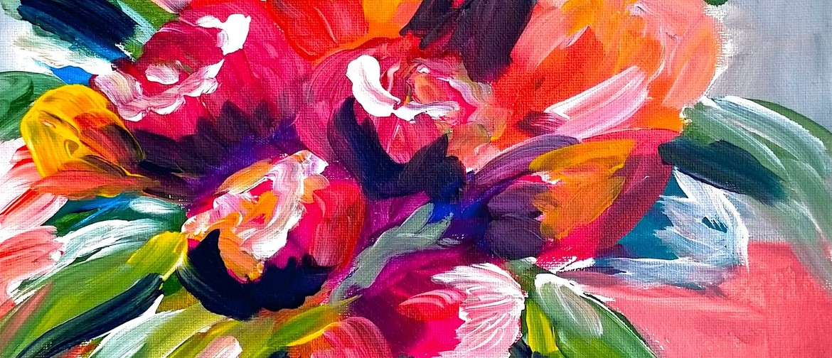 Paint and Wine Night - Abstract Flowers Paint and Wine Night - Abstract Flowers