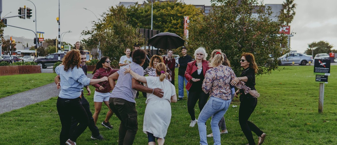 Dancing in Parks group of people dancing with their arms around each other in a park