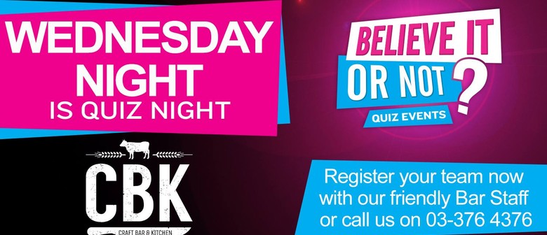 CBK Ferrymead Quiz Night