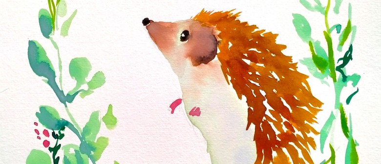 Watercolour & Wine Night in Rotorua - Hedgehog Wreath