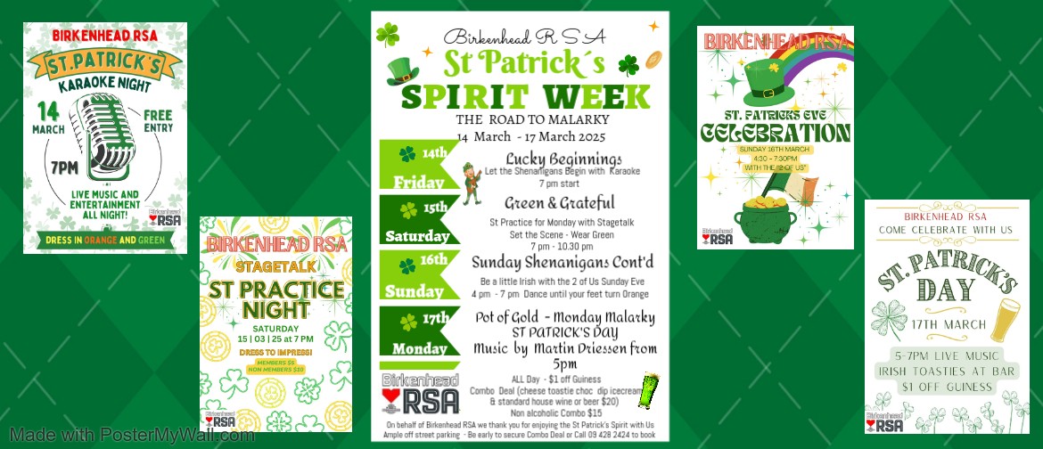 St Patrick's Spirit Week -The Road to Malarky St Patrick's Spirit Week -The Road to Malarky