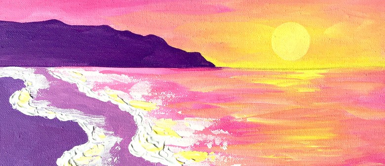 Paint and Wine Night - Textured Sunset Beach