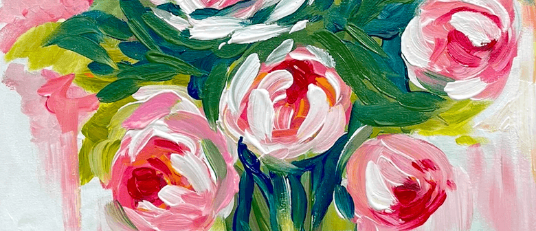 Paint and Wine Night - Peony Bouquet Paint and Wine Night - Peony Bouquet