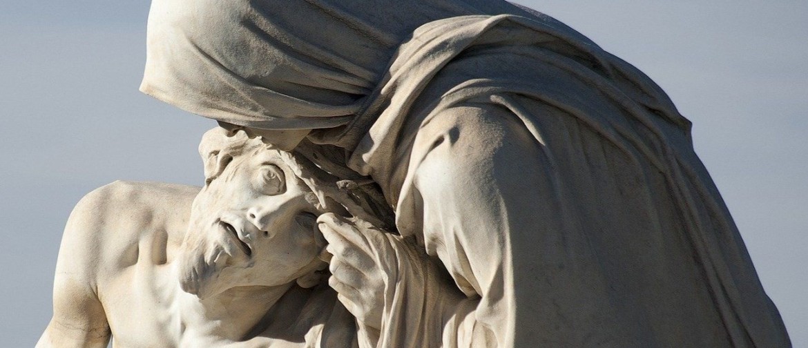 Pergolesi Stabat Mater Photo of a statue of Mary weeping over Christ's body