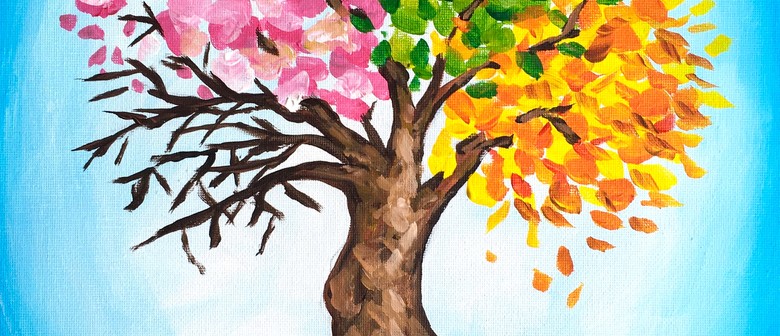 Paint and Wine Night in Dunedin - Four Seasons Tree