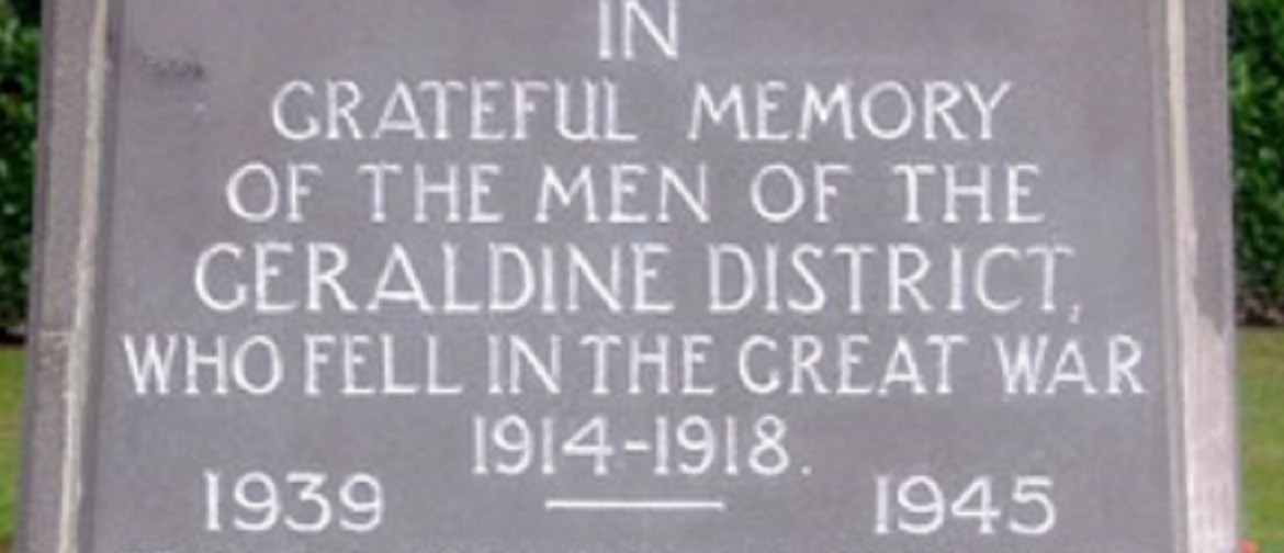 Geraldine ANZAC Day Commemorative Service Geraldine ANZAC Day Commemorative Service