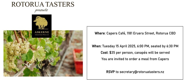 Rotorua Tasters Askerne Wine Tasting