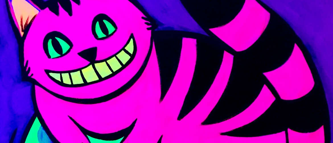 Glow in the Dark Paint Party: Cheshire Cat Glow in the Dark Paint Party: Cheshire Cat