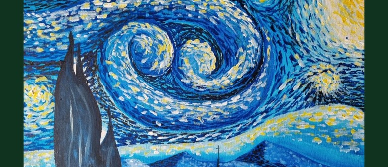 Paint & Sip Session - Ōtepoti Starry Night Painting.