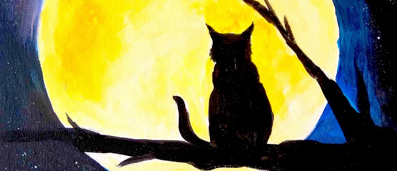 Paint and Wine Night - Cat in the Moon