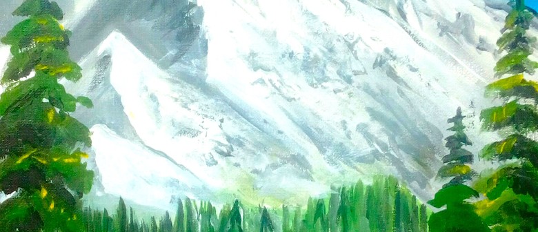Paint and Wine Night - Snowy Mountains
