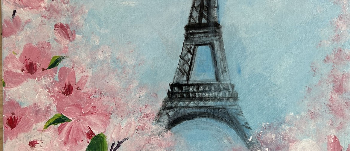 Mother's Day Sip & Paint Arternoon Tea: Cherry Blossom Paris Mother's Day Sip & Paint Arternoon Tea: Cherry Blossom Paris